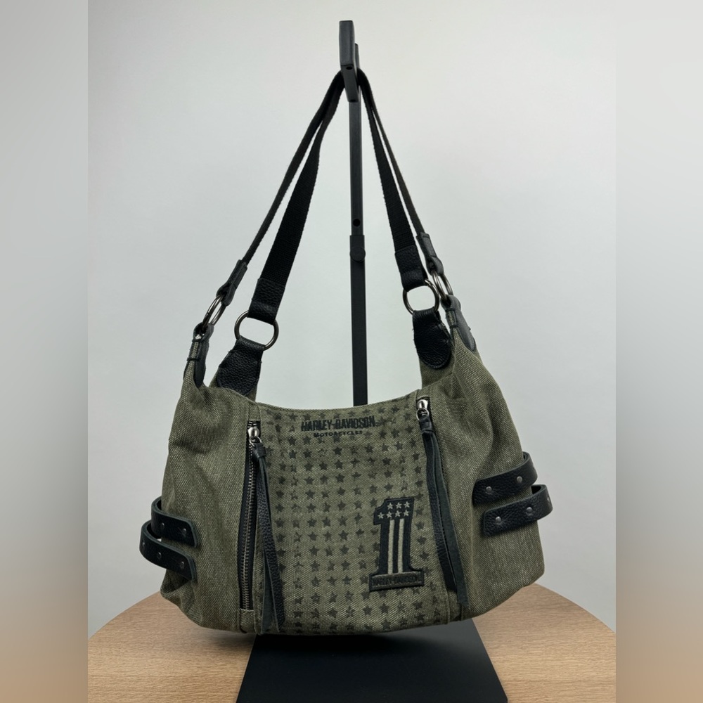 Harley-Davidson Green and Black Star Shoulder Bag